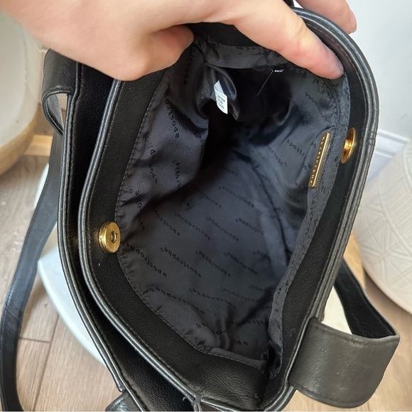 Apostrophe Genuine Leather black Shoulder Bag purse - Picture 10 of 15